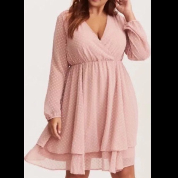 rose pink chiffon dress